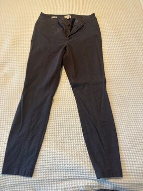 LOFT Charcoal Curvy Skinny Ankle Pants
